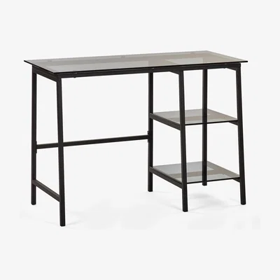 The Range Chicago Desk - Smoked Glass