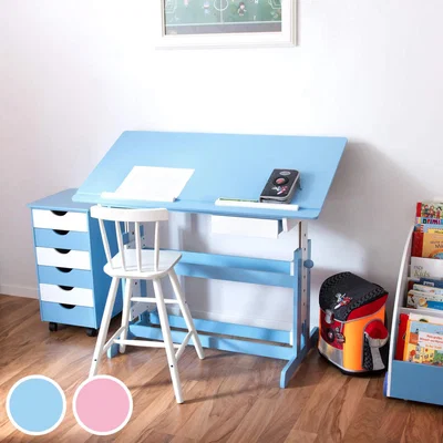 The Range Writing Desk With Drawer - Blue