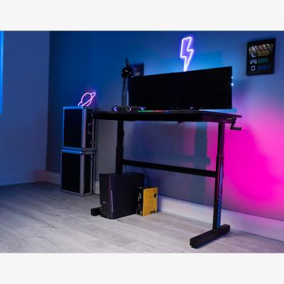 The Range Power E Gaming Desk - Black