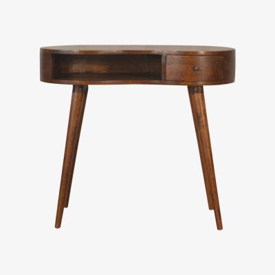 The Range Chestnut Wave 1 Drawer Writing Desk - Brown