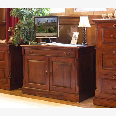 The Range La Roque Hidden Home Office - Rich Mahogany