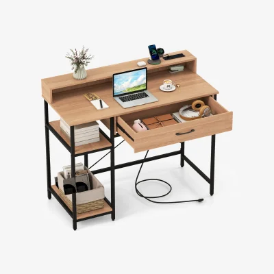 The Range Office Computer Desk - Natural