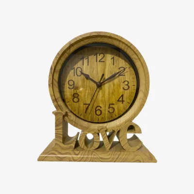 The Range Vintage Love Non Ticking Desk Clock Retro Mantel Clocks Brown - Brown