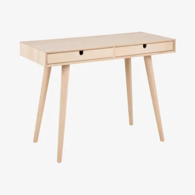 Westwing Narrow Oak Wood Desk Century