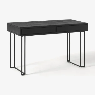 Westwing Mango Wood Desk Luca with Drawers