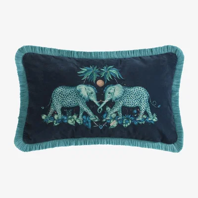 Amara Emma J Shipley - Zambezi Cushion - Teal - 30x50cm