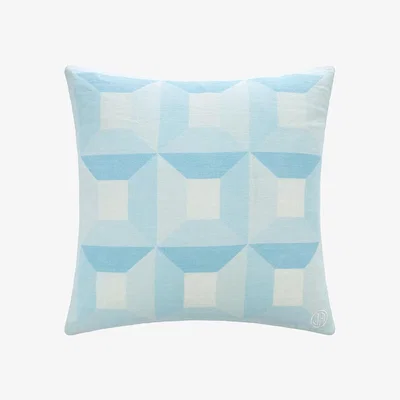 Amara Jonathan Adler - Sorrento Squares Cushion - Blue/White
