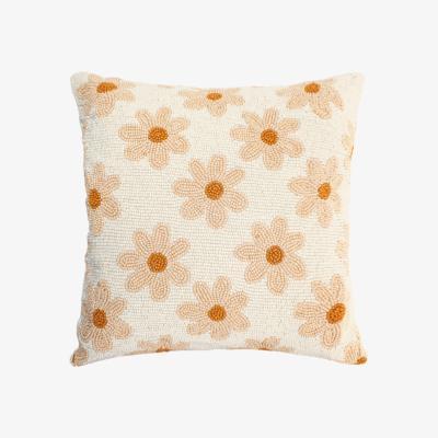 Amara À la - Daisies Beaded Cushion - Crème
