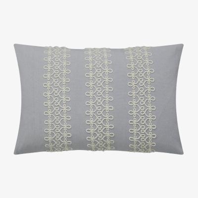 Amara Sanderson - Chiswick Grove Cushion - Silver - 50x30cm