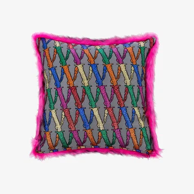 Amara Versace Home - Virtus Faux Fur Cushion - Pink