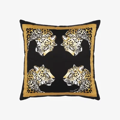 Amara Leopard Cotton Duchesse Cushion - 45x45cm
