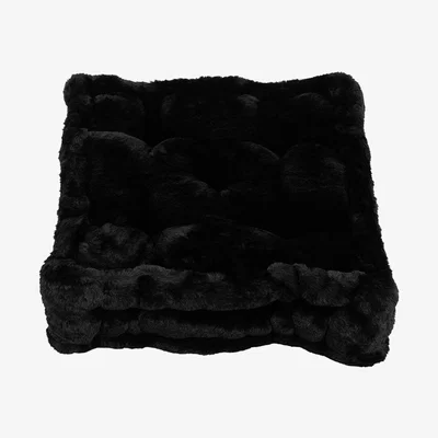 Amara Apparis - Claudia Vegan Faux Fur Floor Cushion - Black