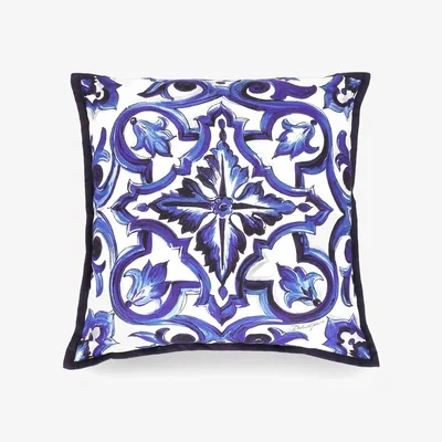 Amara Blu Mediterraneo Canvas Cushion - 45x45cm