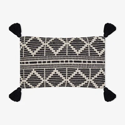 Amara Gutte Cushion, Black, Recycled Cotton