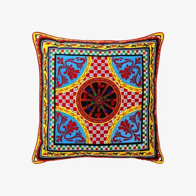 Amara Carretto Velvet Cushion - 75x75cm - Floral