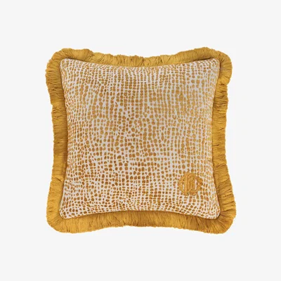 Amara Roberto Cavalli Home - Skin Velvet Cushion - Gold - 40x40cm