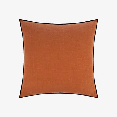 Amara HAY - Outline Linen Cotton Blend Cushion - Sienna Orange