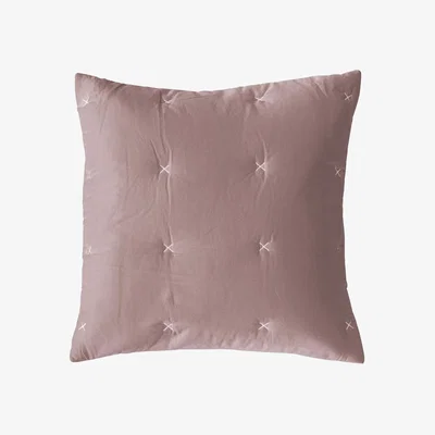 Amara Cotton Stitch Cushion White Blush 45x45cm