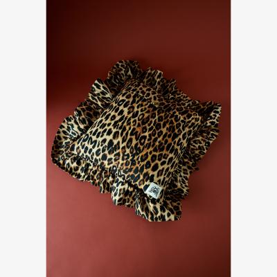 Anthropologie Damson Madder Leopard Print Cushion
