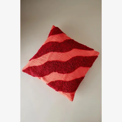 Anthropologie TBCo Magenta Wave Cushion
