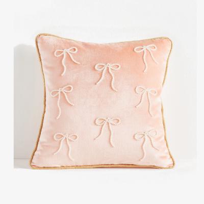 Anthropologie Coretta Mini Beaded Velvet Cushion