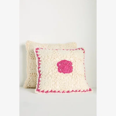 Anthropologie Aspen Crochet Cushion