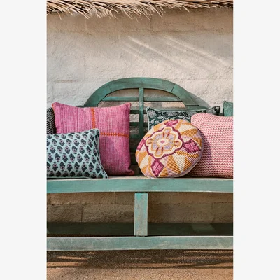 Anthropologie Jamea Polyester Woven Geometric Indoor/Outdoor Cushion