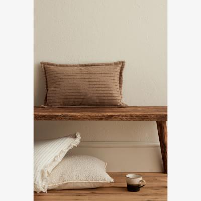 Anthropologie Ellenvale Interiors Eva Brown Stripe Cushion