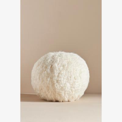 Anthropologie Faux Shearling Round Fur Cushion