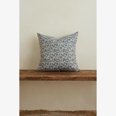 Anthropologie Ellenvale Interiors Francesca Blue Floral Cushion