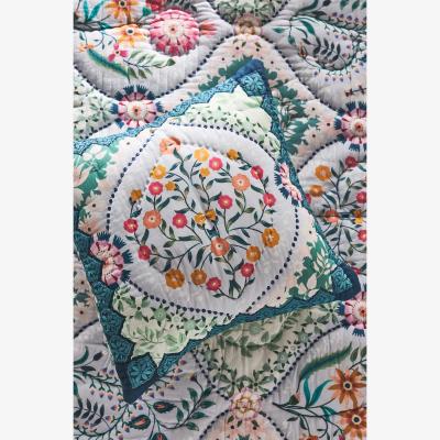 Anthropologie Theodora Posy Quilted Square Cushion