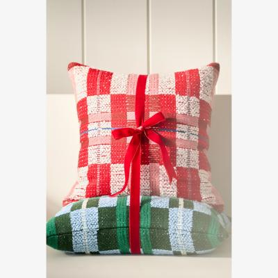 Anthropologie Selene Plaid Woven Cushion