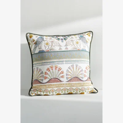 Anthropologie Farrah Hand-Embroidered Cushion