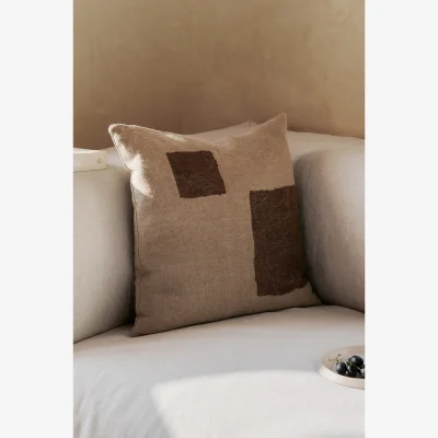 Anthropologie Ferm Living Oleo Washed Linen Square Cushion
