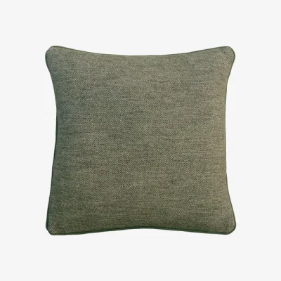 Andrew Martin Delphini Zucchini, Sustainable Feather, Cushion, 55cm x 55cm - Andrew Martin Cotton Blend Herringbone & Plain & Weave