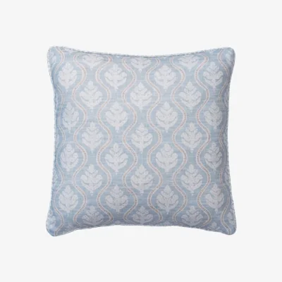 Andrew Martin Fig Sky, Sustainable Feather, Cushion, 55cm x 55cm - Andrew Martin Linen & Linen Blend Floral & Small Prints