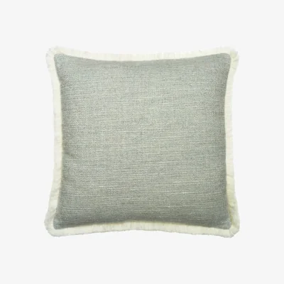 Andrew Martin Wren Brook, Sustainable Feather, Cushion, 55cm x 55cm - Andrew Martin Sophie Paterson With Trim/Fringe & Cotton Blend & Linen Blend & Viscose Blend &