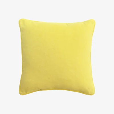 Andrew Martin Cinema Sherbert, Sustainable Feather, Cushion, 55cm x 55cm - Andrew Martin Velvet Plain