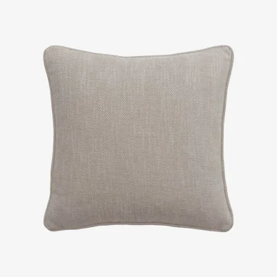 Andrew Martin Summit Linen, Sustainable Feather, Cushion, 55cm x 55cm - Andrew Martin Cotton Blend & Linen Blend & Viscose Blend Herringbone & Plain