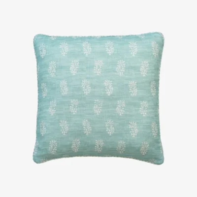Andrew Martin Thyme Brook, Sustainable Feather, Cushion, 55cm x 55cm - Andrew Martin Linen & Linen Blend Floral & Small Prints