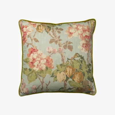 Andrew Martin Midsummer Sky, Sustainable Feather, Cushion - Andrew Martin Eco-conscious & Cotton & Cotton Blend & Linen & Linen Blend Floral