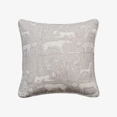 Andrew Martin Kingdom Canvas, Sustainable Feather, Cushion, 55cm x 55cm - Andrew Martin Eco-conscious & Linen Blend & Viscose Blend Animal