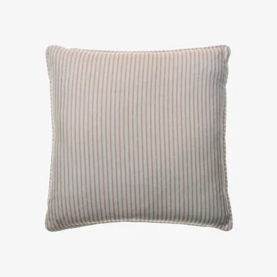 Andrew Martin Picket Pink, Sustainable Feather, Cushion - Andrew Martin Eco-conscious & Linen Blend & Viscose Blend Small Prints & Stripe
