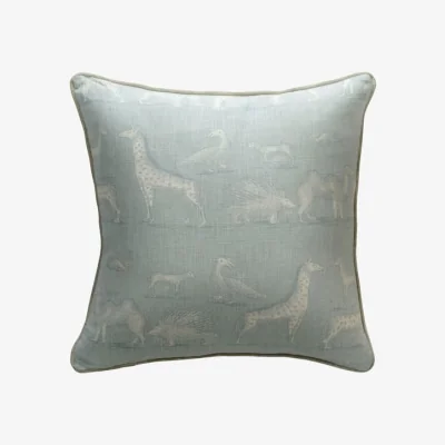 Andrew Martin Kingdom Powder, Sustainable Feather, Cushion, 55cm x 55cm - Andrew Martin Eco-conscious & Linen Blend & Viscose Blend Animal