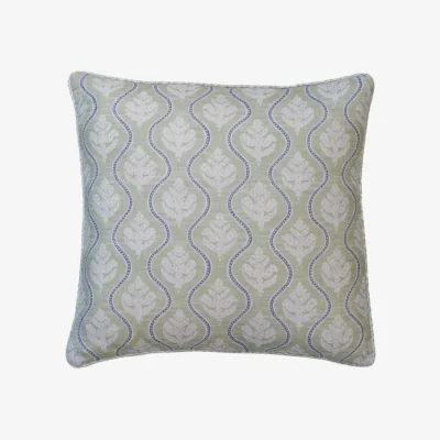 Andrew Martin Fig Fennel, Sustainable Feather, Cushion, 55cm x 55cm - Andrew Martin Linen & Linen Blend Floral & Small Prints