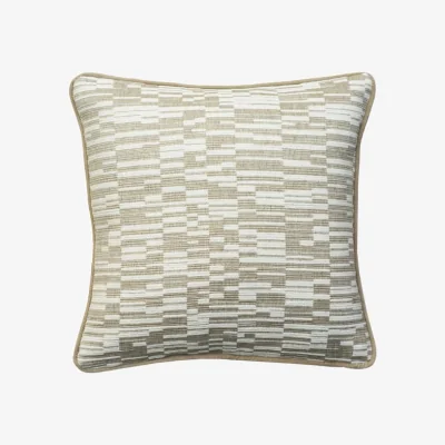 Andrew Martin Rib Rope, 50/50% Wool And Feather Mix, Cushion, 55cm x 55cm - Andrew Martin Woolkeepers Eco-conscious & Chenille & Wool & Feather Filling & Cotton Ble
