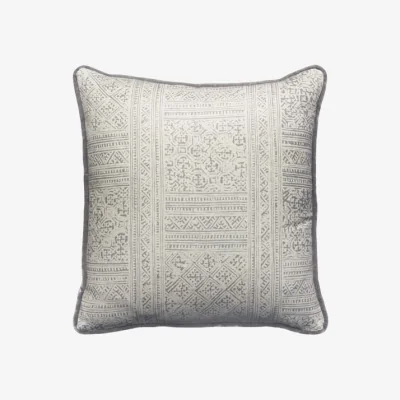 Andrew Martin Ostuni Storm/Medici, Sustainable Feather, Cushion - Andrew Martin Sophie Paterson Eco-conscious & Linen Blend Geometric