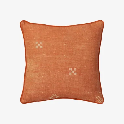 Andrew Martin Jericho Brick, Sustainable Feather, Cushion, 55cm x 55cm - Andrew Martin Linen & Linen Blend & Viscose Blend Geometric