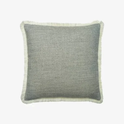 Andrew Martin Wren Storm, Sustainable Feather, Cushion, 55cm x 55cm - Andrew Martin Sophie Paterson With Trim/Fringe & Cotton Blend & Linen Blend & Viscose Blend &