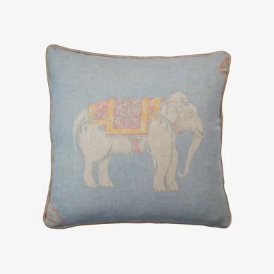 Andrew Martin Jumbo Powder, Sustainable Feather, Cushion, 55cm x 55cm - Andrew Martin Linen Blend & Viscose Blend Animal